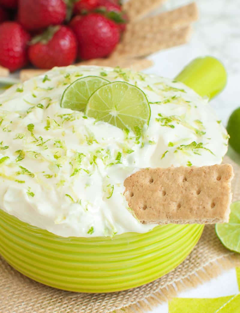 No-Bake Key Lime Pie Dip with Cream Cheese- Dip Recipe Creations
