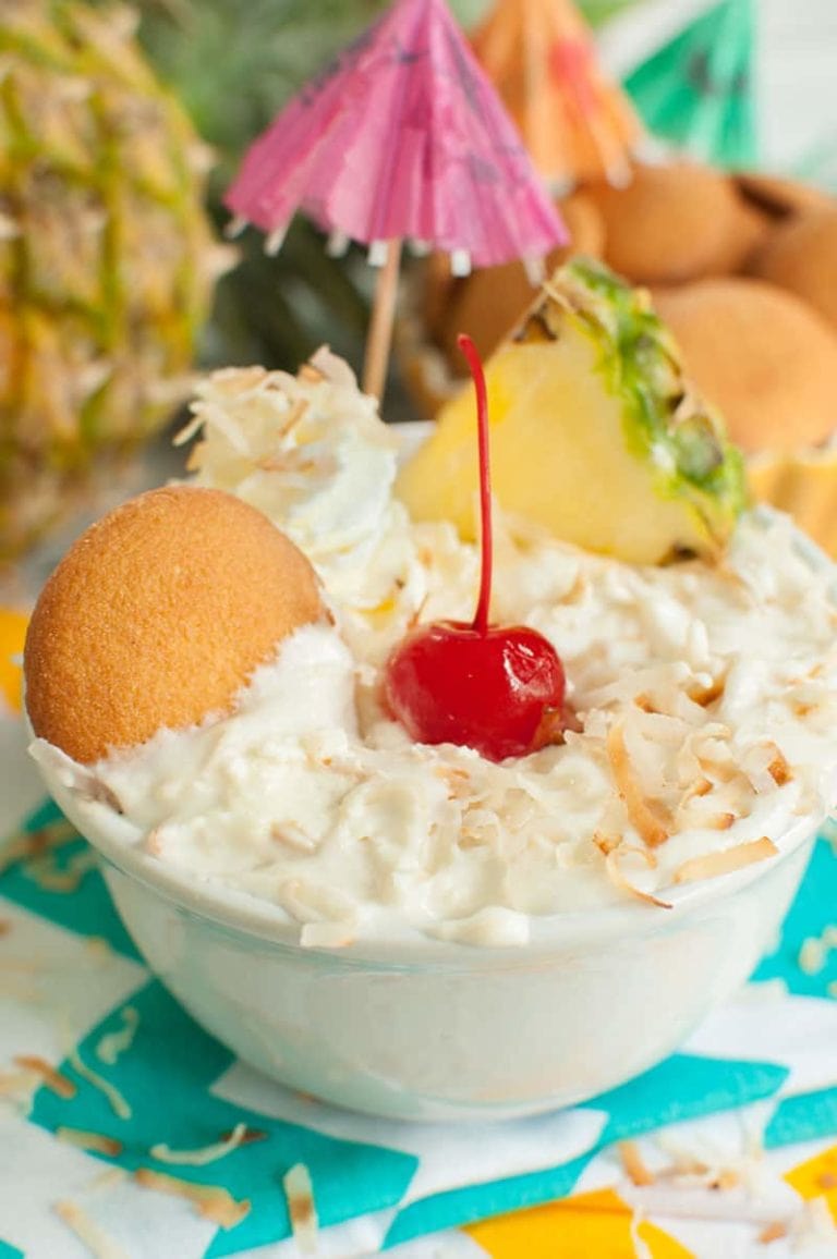 Pineapple Dip with Coconut (Pina Colada Dip) - Dip Recipe Creations
